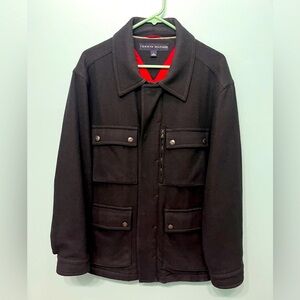 Tommy Hilfiger Black Men's Wool Bomber Jacket